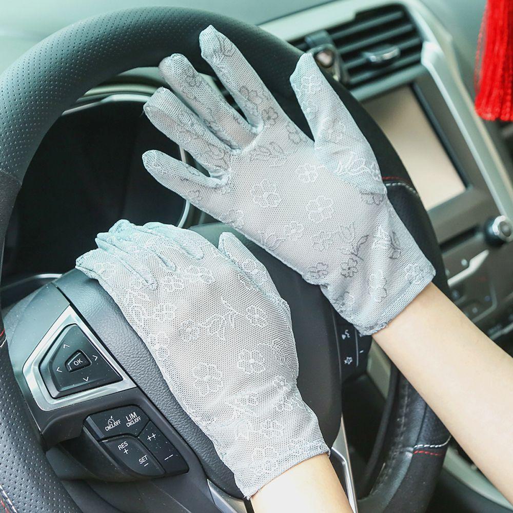 Găng Tay Ren Chống Nắng Thoáng Khí Thêu Họa Tiết Phong Cách Hàn Quốc Cho Nữ