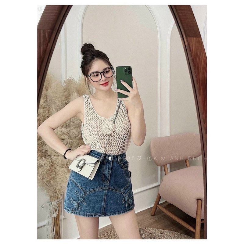 Áo len bao lỗ phối ren, len 2dây 💋💋💋