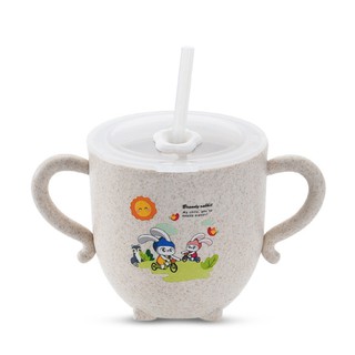 Cốc Uống Nước Lúa Mạch Kèm Ống Hút Cho Bé