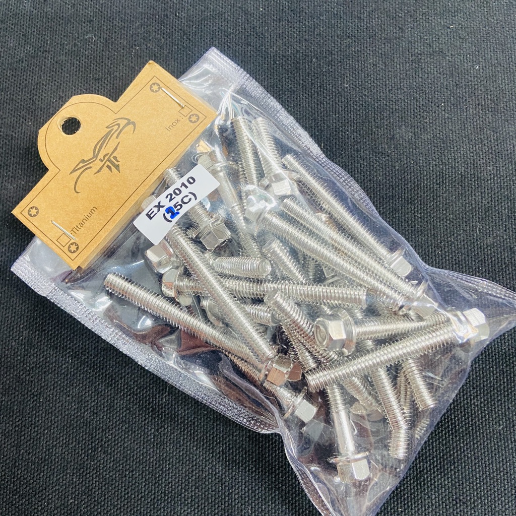 BỘ ỐC LỐC MÁY INOX SALAYA VERSION 2 THÁI XOẮN DÀNH CHO XE MÁY CÁC DÒNG