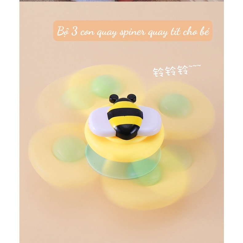 Con quay đồ chơi Spinner cho bé yêu, bộ 3 con quay Spinner 2 cánh 3 cánh 4 cánh