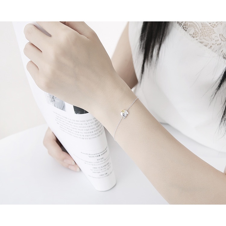 Vòng tay mạ bạc 925 cao cấp trẻ trung hàn quốc thanh mảnh chính hãng trang sức CINLA VT012