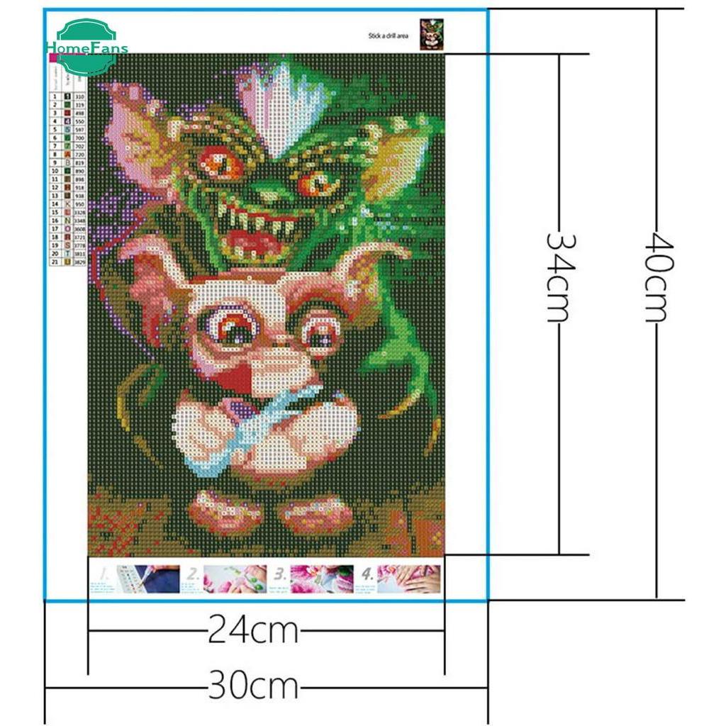 Bộ Tranh Đính Đá 5D Tự Làm Kích Thước 30x40CM Trang Trí Nhà Cửa