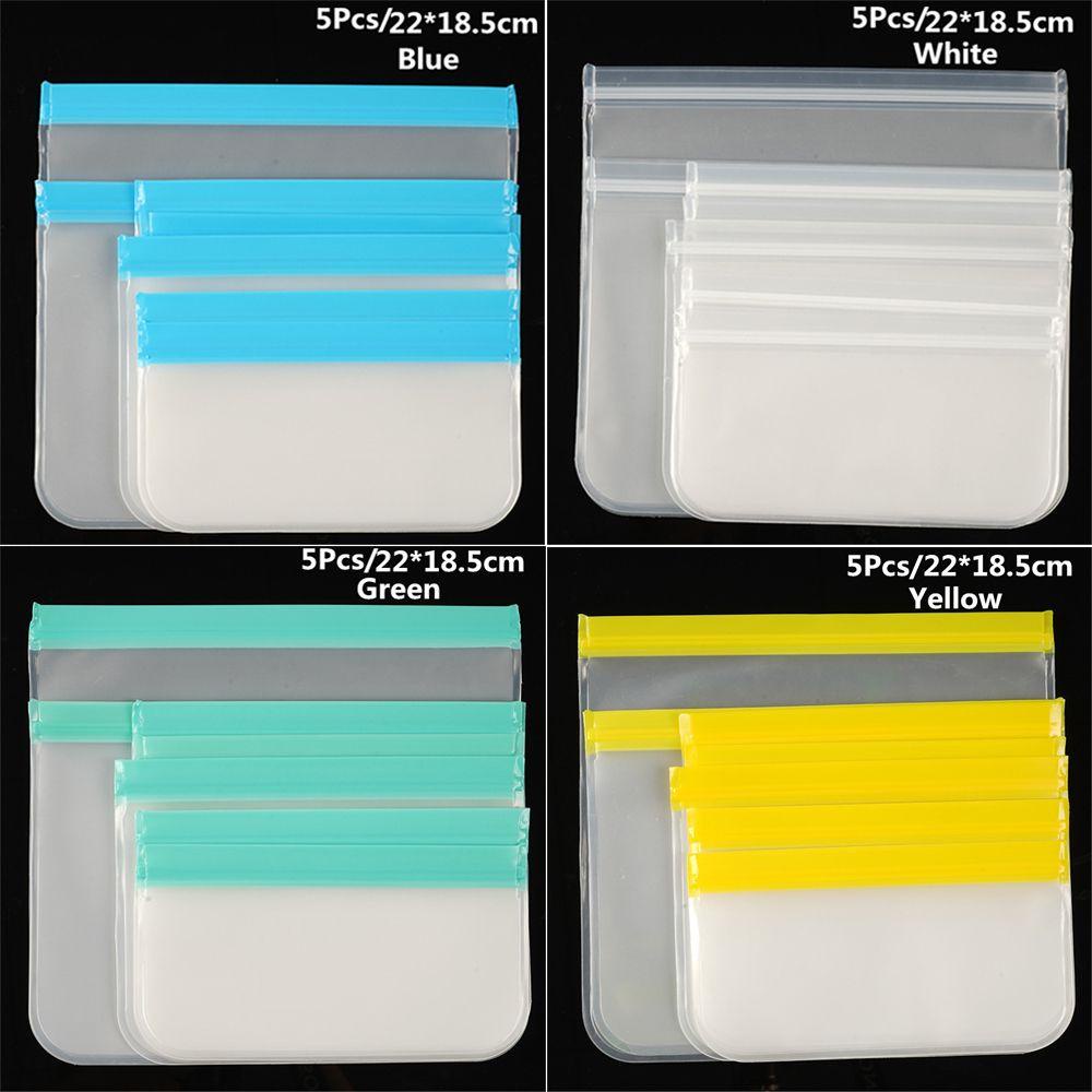 Set 5 Túi Đựng Thực Phẩm Dùng Nhiều Lần Tiện Dụng Khi Đi Du Lịch