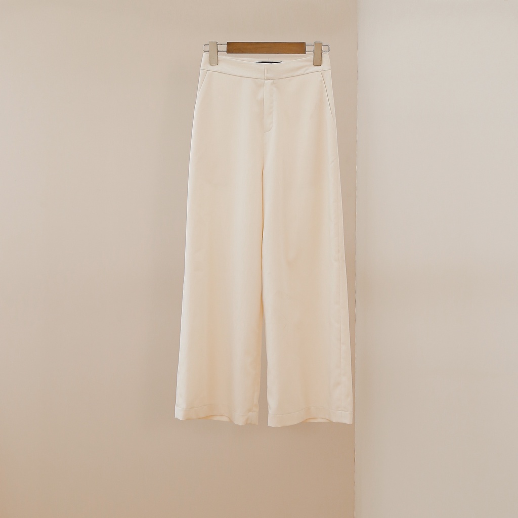 Quần Ống Rộng Không Ly MOMOCO Basic Culottes Chất Liệu Đũi Pha Đứng Phom, Bền Đẹp M2914