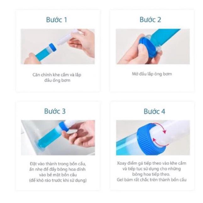 Ống Gel Khử Mùi Tạo Hương Thơm Bồn Cầu Hình Bông Hoa