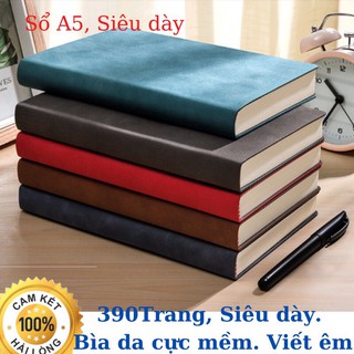 Sổ viết tay khổ a5 bìa da cực mềm. siêu dầy. viết êm