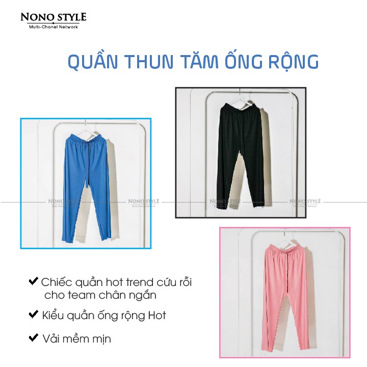 Quần thun tăm, ống rộng, suông, cá tính, vải cotton chất lượng - TEAM CHÂN NGẮN - Hợp thời trang