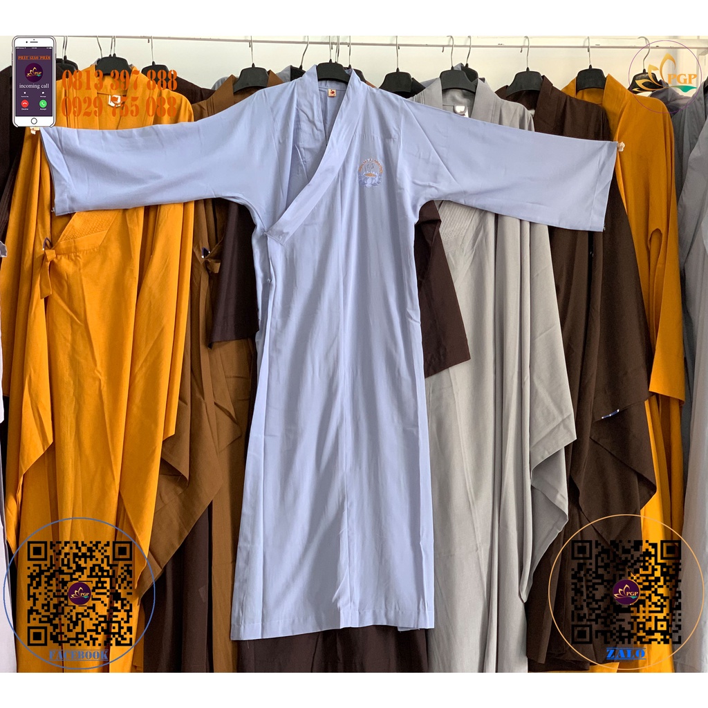 Áo Tràng Silk Phật Tử (vải siêu mát)
