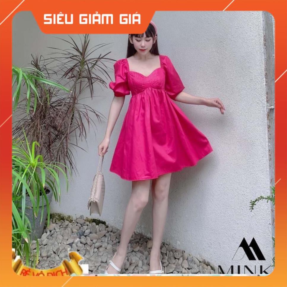 [FLASHSALE] ĐẦM XẾP LY NGỰC - Chất Liệu Kaki Thun Nhập Khẩu - 3 màu Trắng/ Nude/ Hồng [HÀNG THIẾT KẾ] [HOT] | BigBuy360 - bigbuy360.vn