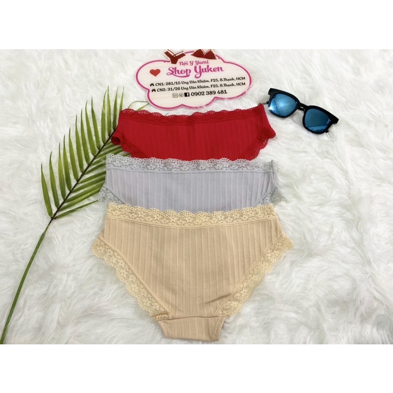 Quần Lót nư, quần lót cotton nư Maxiemimi Cotton phối ren cao cấp