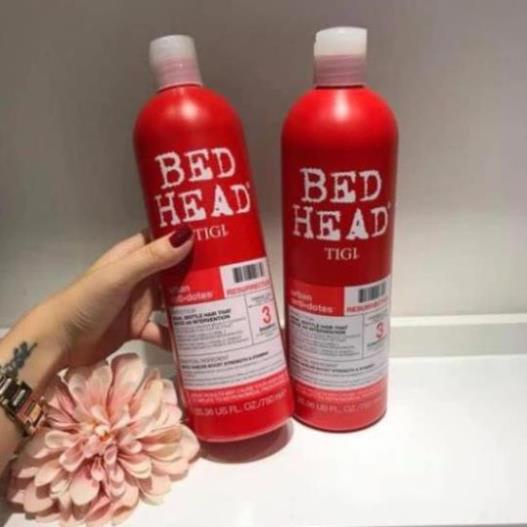 [SIÊU KHUYẾN MÃI]  TIGI BED HEAD ĐỎ - CẶP DẦU GỘI + XẢ PHỤC HỒI HƯ TỔN - 2 CHAI 750ML Chuẩn chính hãng USA