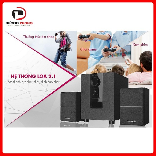 [Mã 2404EL10K giảm 10K đơn 20K] Loa vi tính Microlab M106BT 2.1 - Âm thanh cực hay - Có bluetooth Chính Hãng