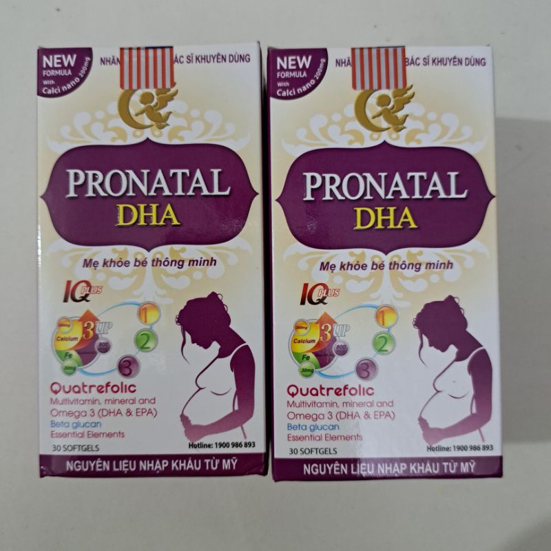 Viên uống PRONATAL DHA _ Bổ sung acid folic, các acid amin bồi bổ cơ thể_Hộp 30 viên