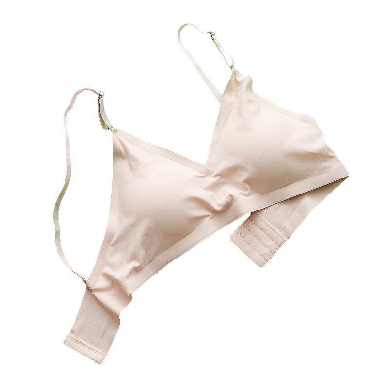 Áo Lót Lụa Lạnh Không Gọng Không Đường May Ôm Dáng Không Đường May Lưng Đẹp Mắt Không Đường May Dáng Ngắn Vừa Vặn Dành Cho Bạn Nữ Mặc Ngoài Áo Lót Thể Thao