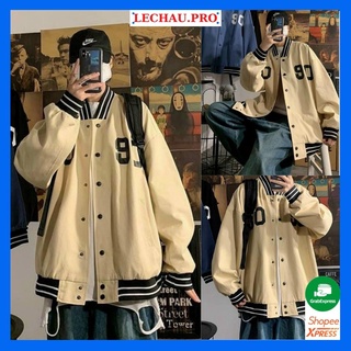 Áo khoác dù bóng chày kiểu dáng bomber unisex form rộng AKD12 LECHAU street style cực chất