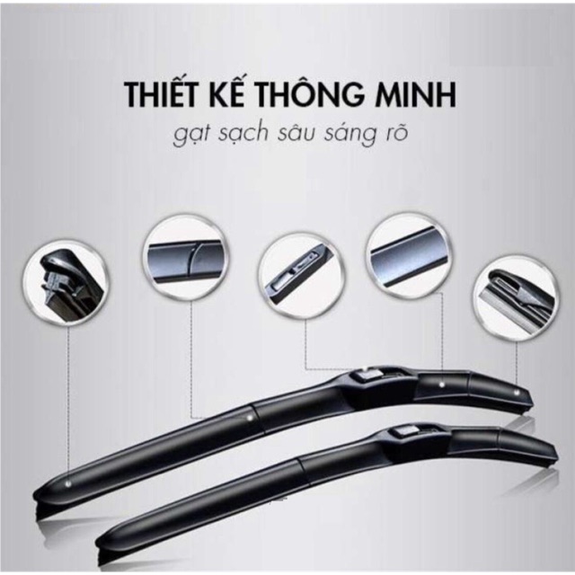 [Giá 1 chiếc] Chổi Gạt Mưa Silicone 3 Khúc Wiper Cao Cấp