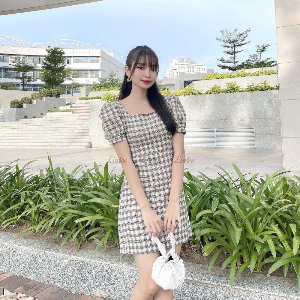 Đầm Caro Form Đẹp, Váy Xinh Caro Tôn Dáng Thời Trang Nữ Lintee | BigBuy360 - bigbuy360.vn