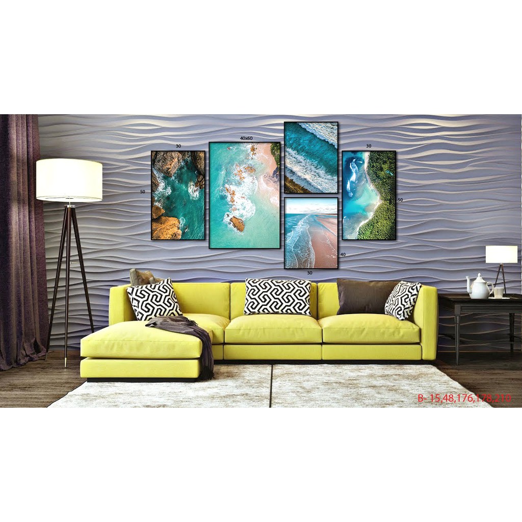 COMBO 5 TRANH DÁN TƯỜNG DÀY 5MM ĐẸP NHƯ TRANH TREO TƯỜNG - HOA LÁ THIÊN NHIÊN TRỪU TƯỢNG HIỆN ĐẠI FM28