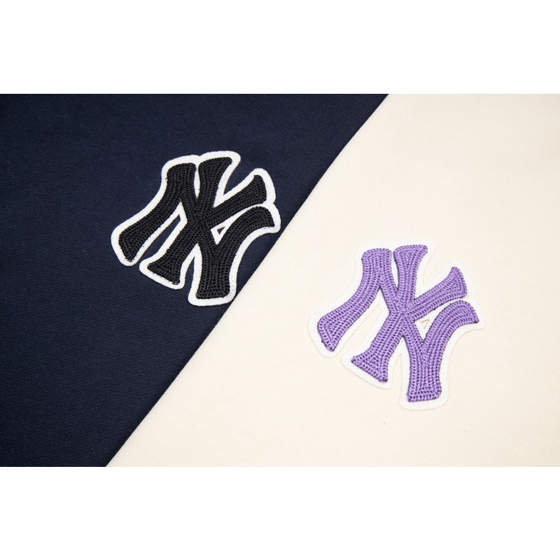 Hàng Spot! Plus Áo Sweater Tay Dài Thêu Logo MLB Cá Tính Cho Nam Nữ