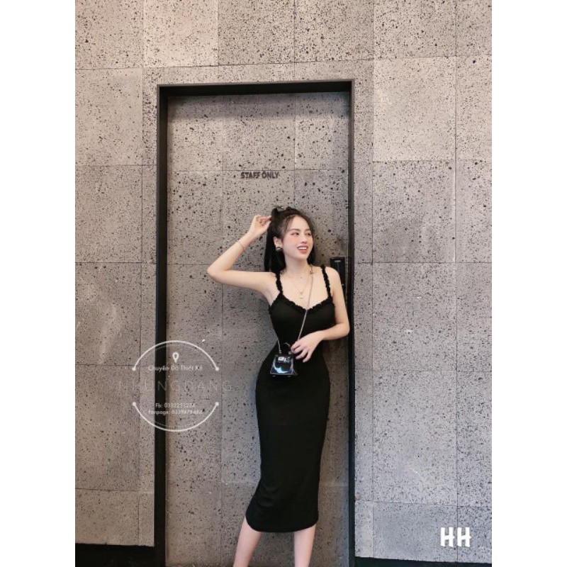 Váy ôm body viền bèo ngực | BigBuy360 - bigbuy360.vn