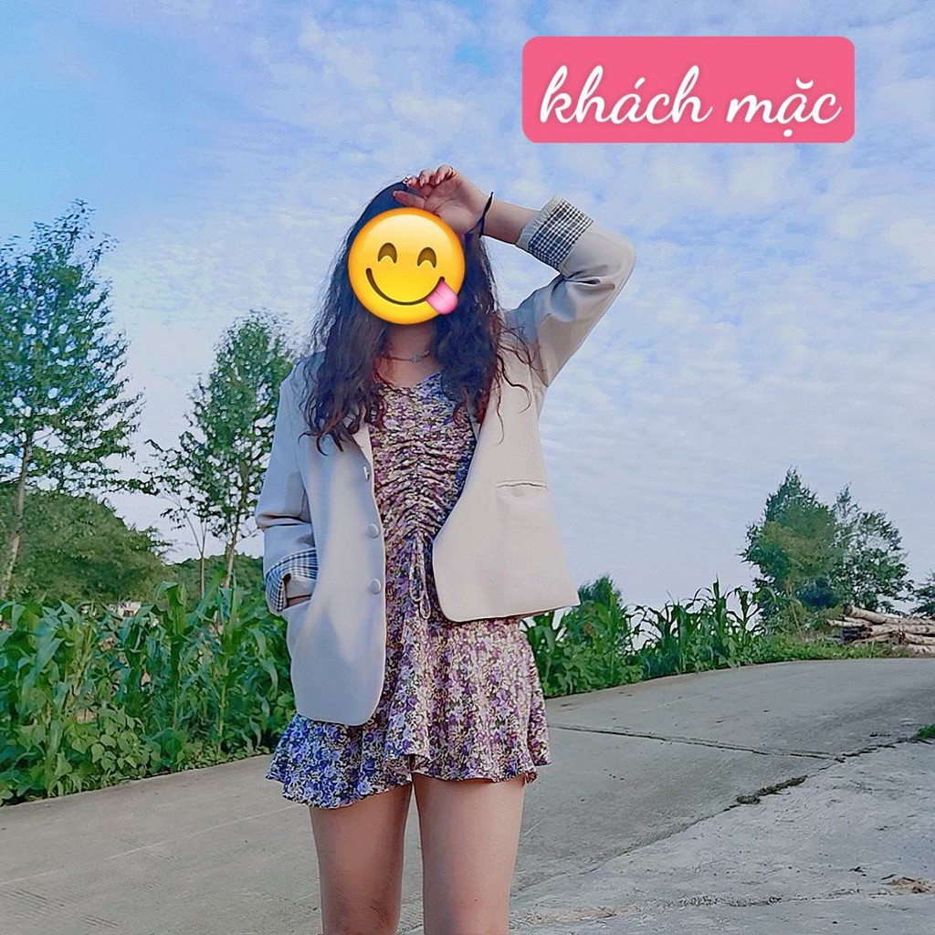 Áo khoác blazer nữ tiểu thư xinh xắn dáng rộng phong cách vintage mẫu mới 2022 | BigBuy360 - bigbuy360.vn