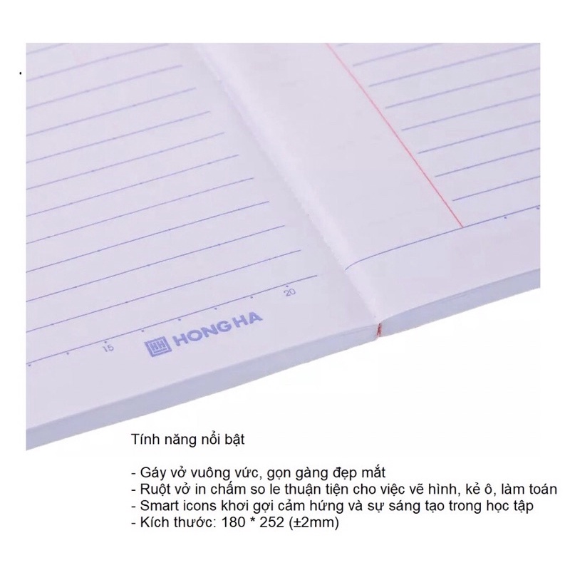 Vở kẻ ngang 200 trang Hồng Hà Study Cocktail 1429