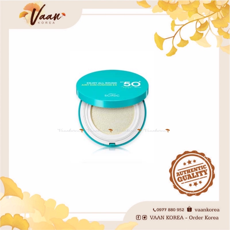 Phấn nước chống nắng SCINIC Enjoy All Round Airy Sun Cushion EX SPF50+ PA++++