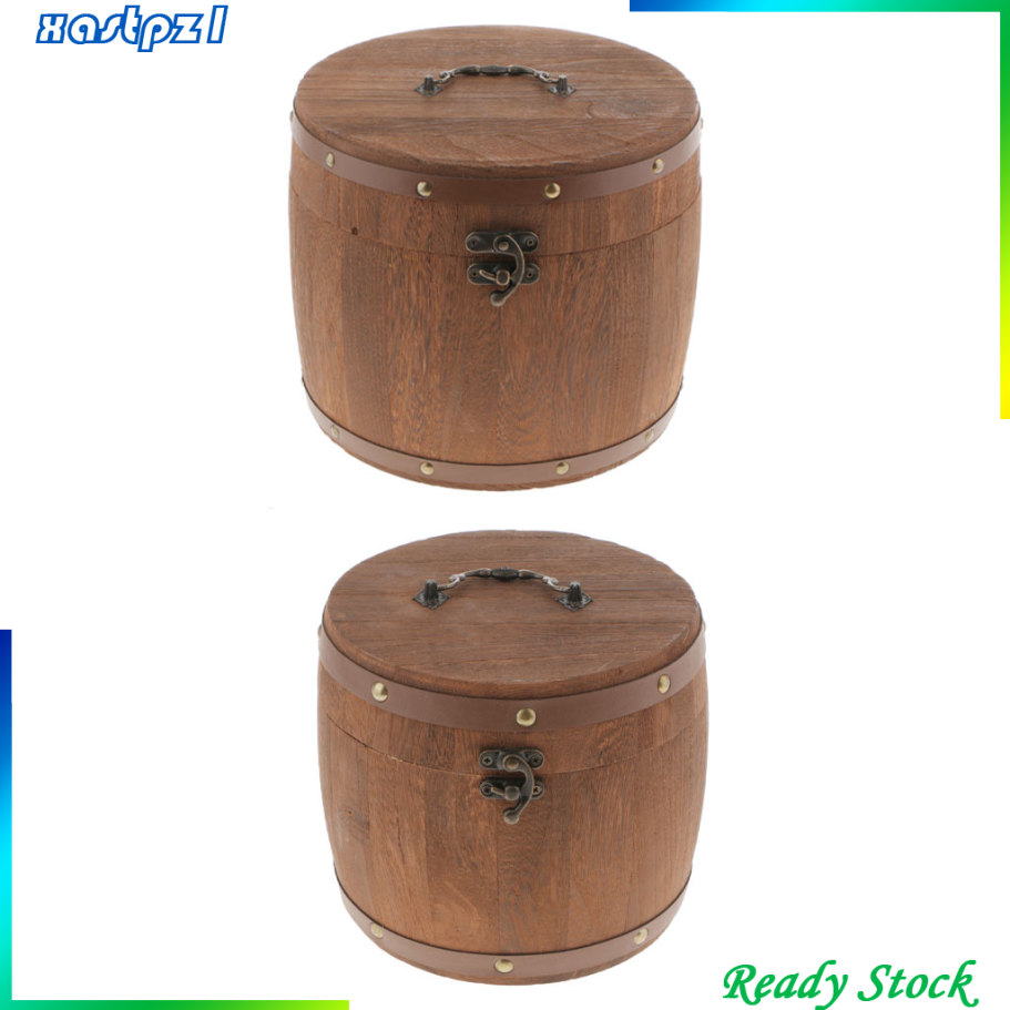 Hộp Gỗ Đựng Trà / Thực Phẩm Tiện Lợi Phong Cách Vintage