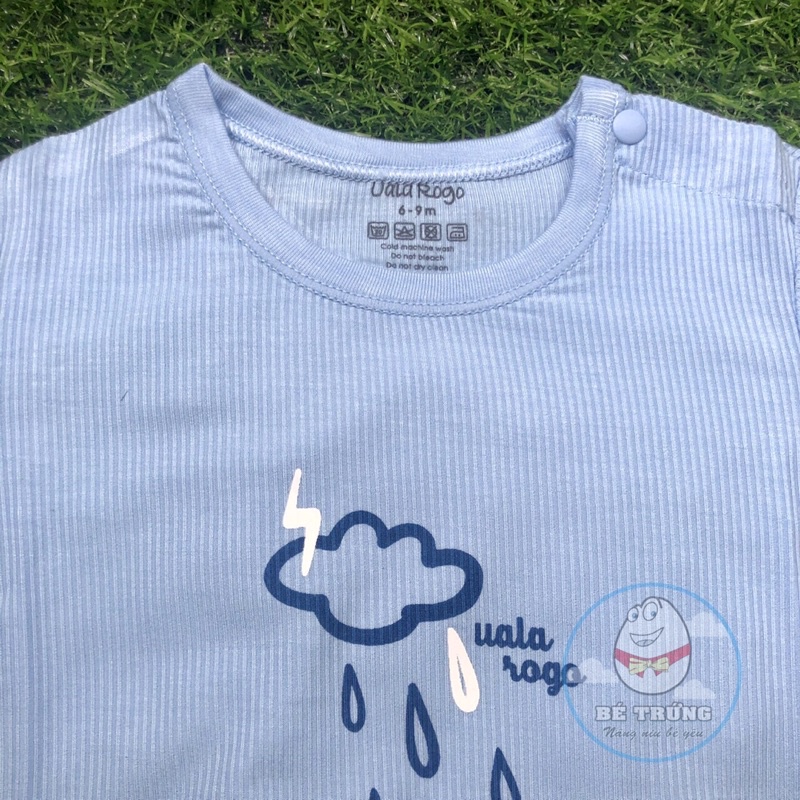 [SALE] UR2211 Bộ dài tay cài vai Uala Rogo vải sợi sen (6-36M)