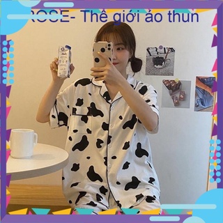 Pijama nữ bộ đồ ngủ bò sữa mặc nhà cao cấp cute dễ thương giá rẻ
