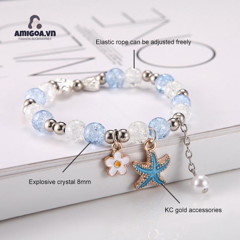 ✨✨Vòng Tay Chuỗi Hạt Pha Lê Kiểu Hoạt Hình Thời Trang Mùa Hè Cho Nữ