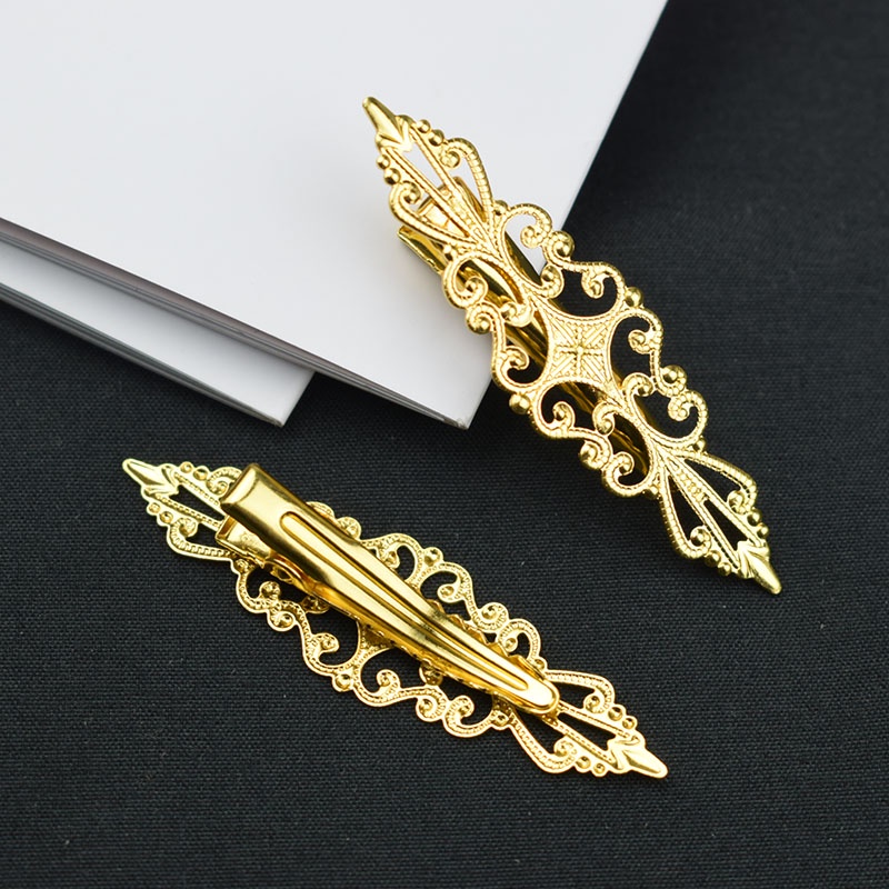 1 kẹp mỏ vịt gắn phiến 15*57mm nguyên liệu làm trâm làm trang sức cổ trang