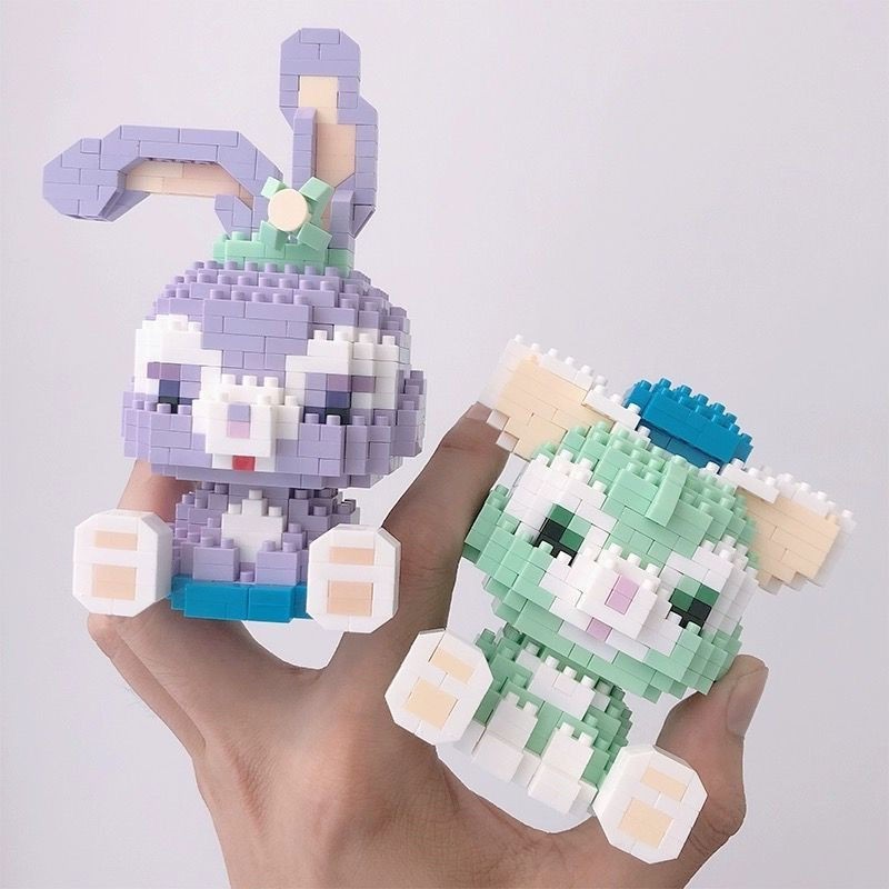 Mô hình lắp ráp nano 3D  ghép đồ chơi xếp hình thỏ, gấu dễ thương, quà tặng sinh nhật bạn trai gái