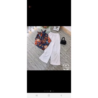 Set yếm thổ cẩm quần suông