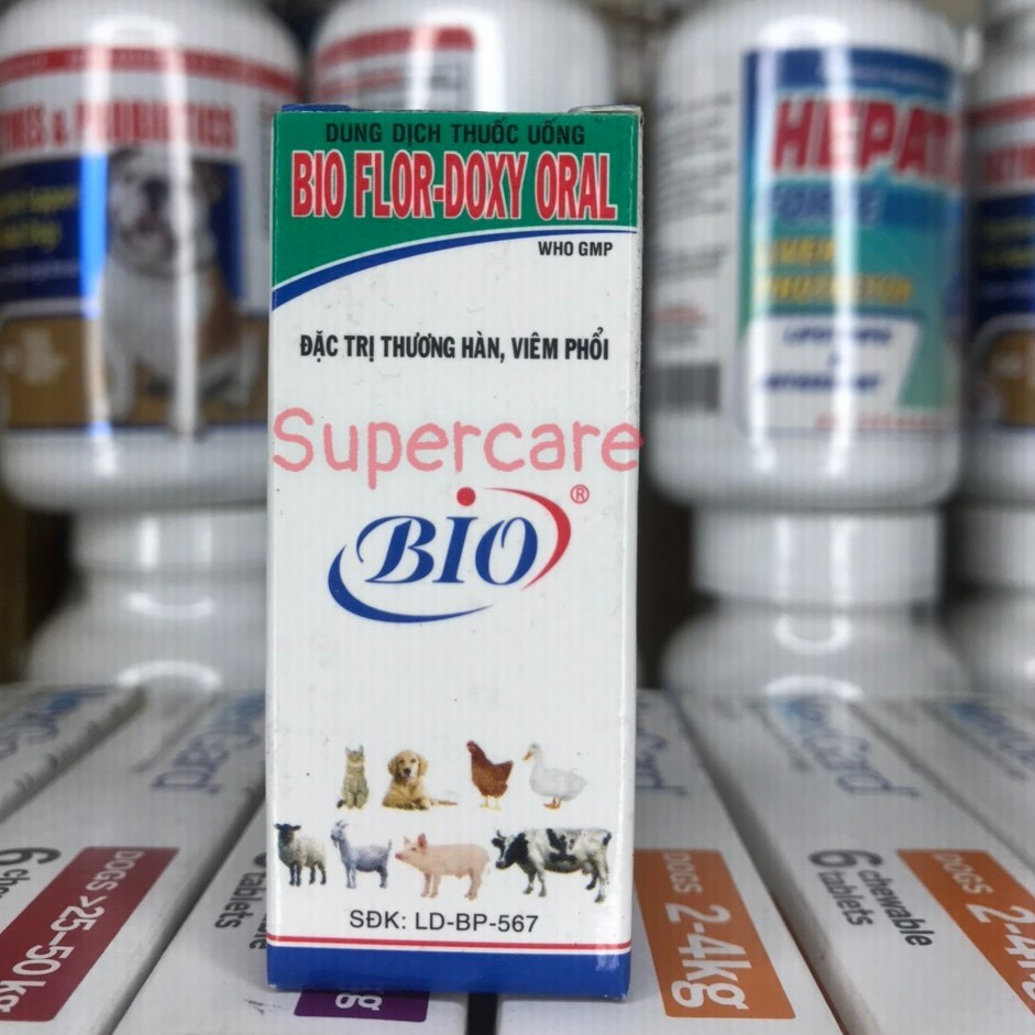 Bio Flor Doxy Oral 10ml - Thương Hàn Viêm Phổi Chó Mèo