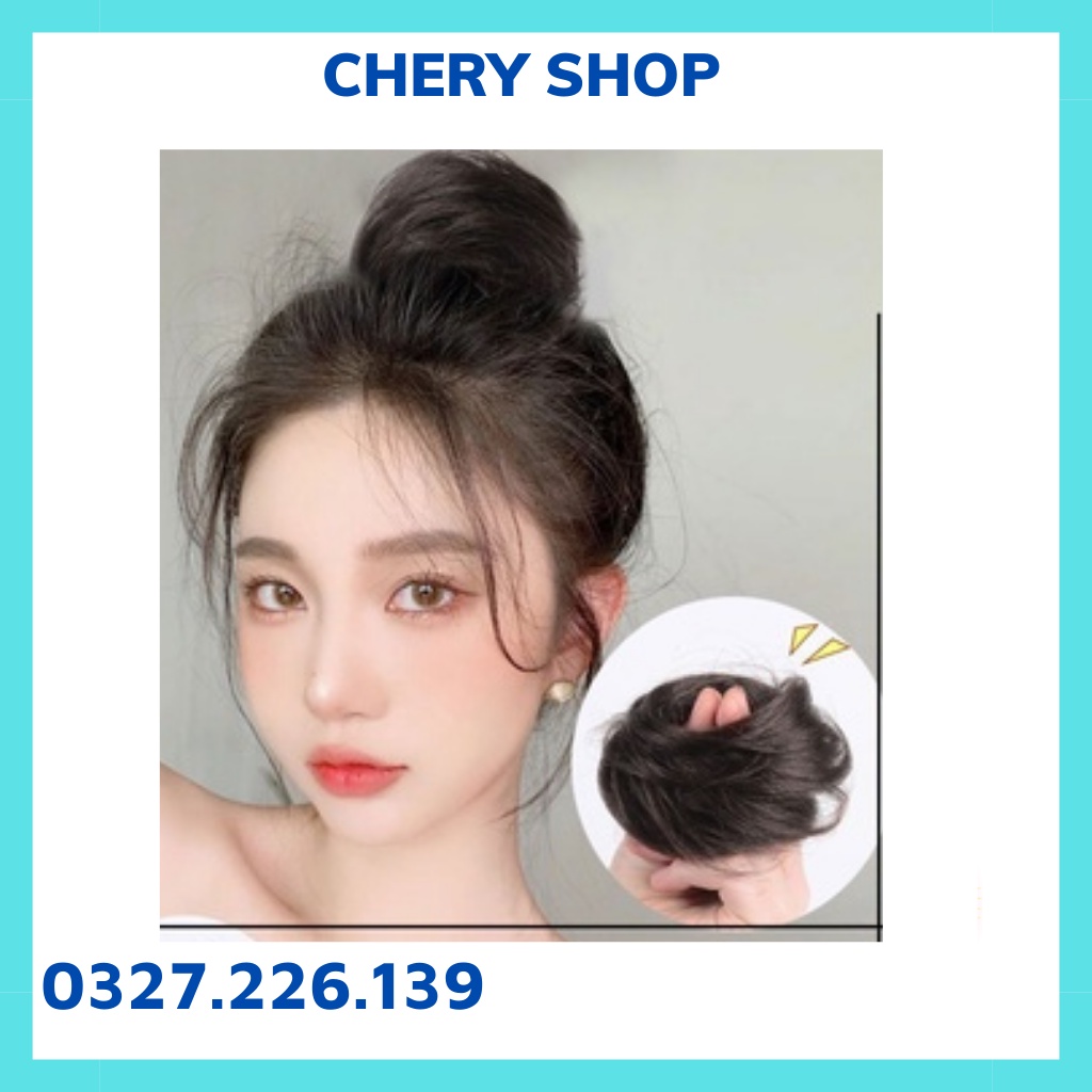 Tóc giả búi cột thẳng siêu hot hit