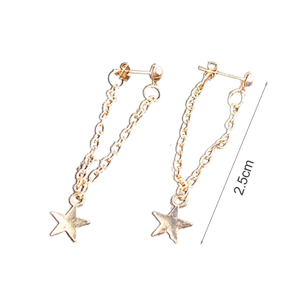 Đôi bông tai họa tiết ngôi sao xinh xắn cho nữ