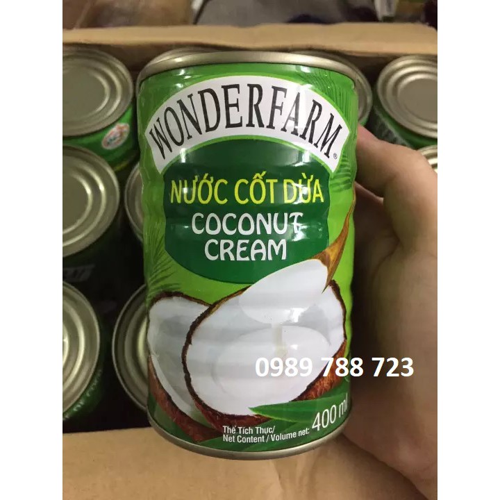 Nước Cốt Dừa Wonderfarm Coconut Cream Lon 400ml