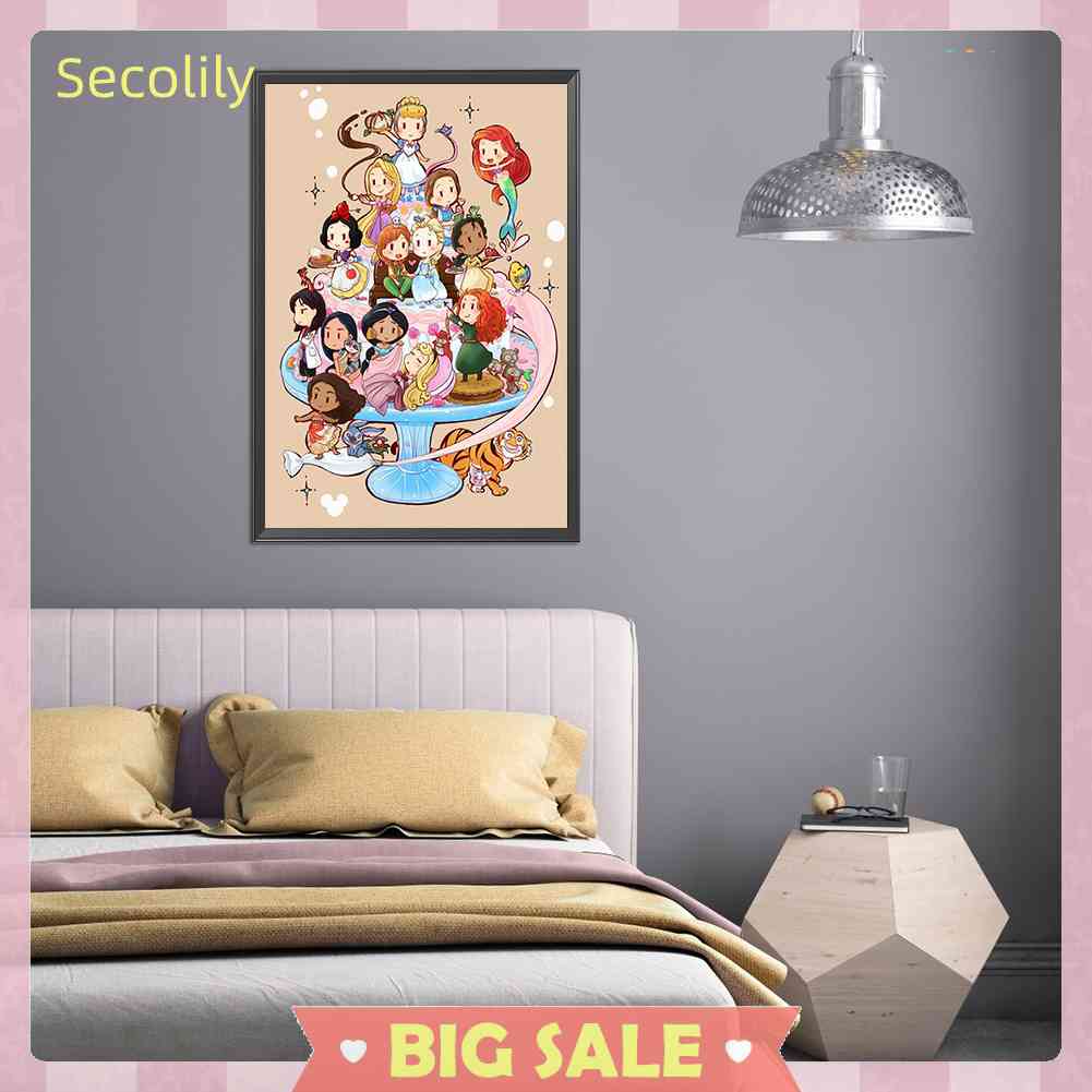 Bộ Tranh Thêu Chữ Thập 11CT DIY Hình Công Chúa Hoạt Hình