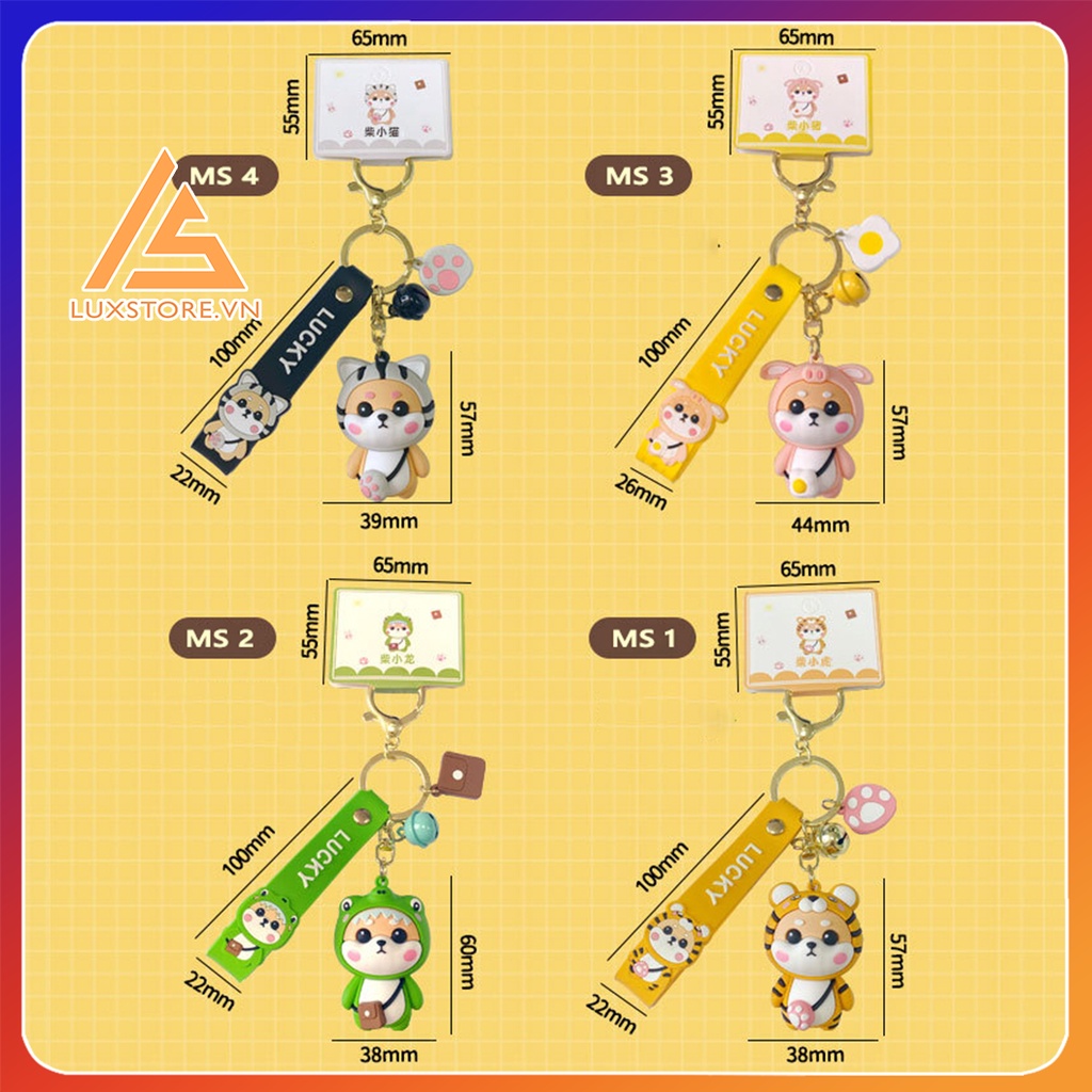 MÓC KHÓA CÚN SHIBA COSPLAY THÚ SIÊU DỄ THƯƠNG MÓC CẶP BA LÔ TÚI XÁCH – LUXSTORE