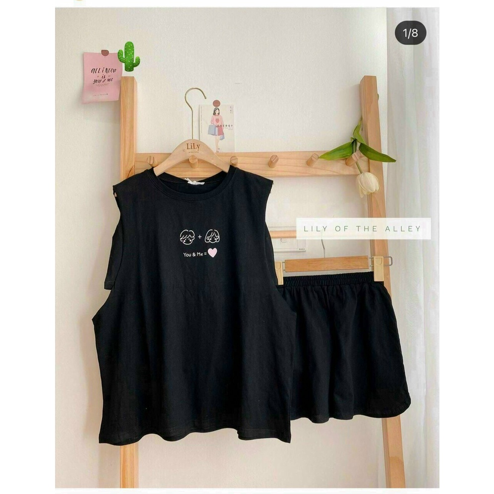 Sét Bộ 3 Món Áo From Rộng Ba Lỗ + Áo Trong Bra Lót Kết Hợp Quần Đùi Thun Có Túi Trẻ Trung TTPK0422