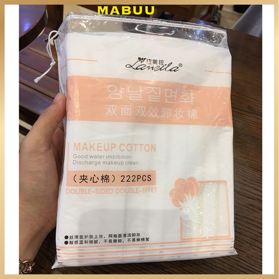 [Mã FASKT4 giảm 10K đơn 50K] Bông tẩy trang Lameila túi 222 miếng