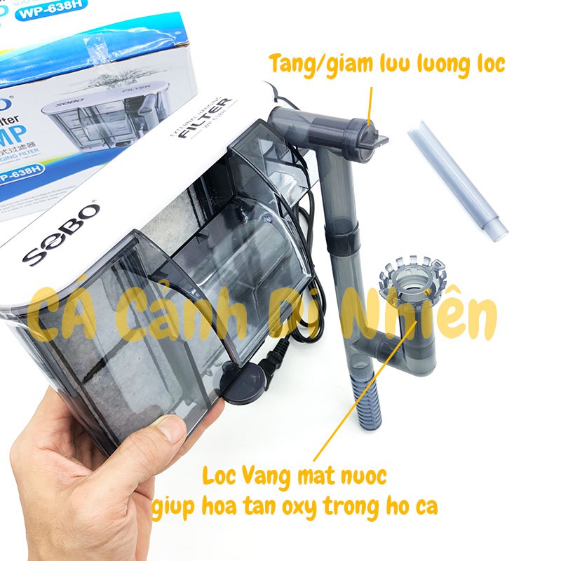 Máy lọc 2 ngăn dạng thác nước SOBO WP-638H cho hồ cá cảnh - Lọc treo WP638H