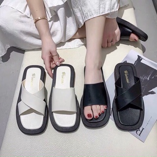 Dép Nữ Đế Xuồng Dép Bánh Mì Quai Ngang Quai Chéo Siêu Êm