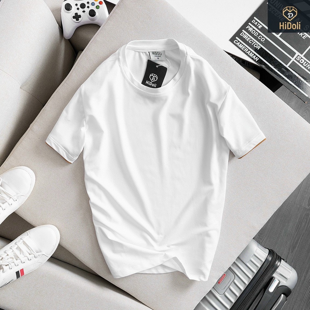 ÁO THUN NAM HIDOLI CÁ SẤU TRƠN CỔ TRÒN