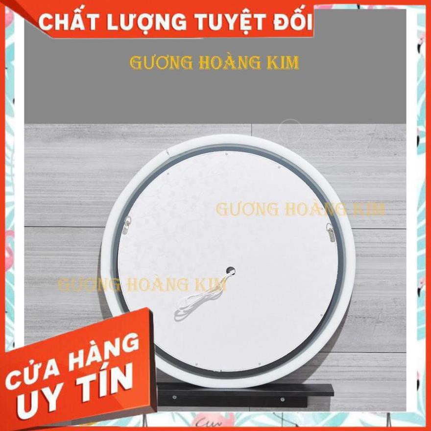 Gương tròn đèn led trang điểm treo tường cảm ứng thông minh  kich thước D40 - guonghoangkim mirror