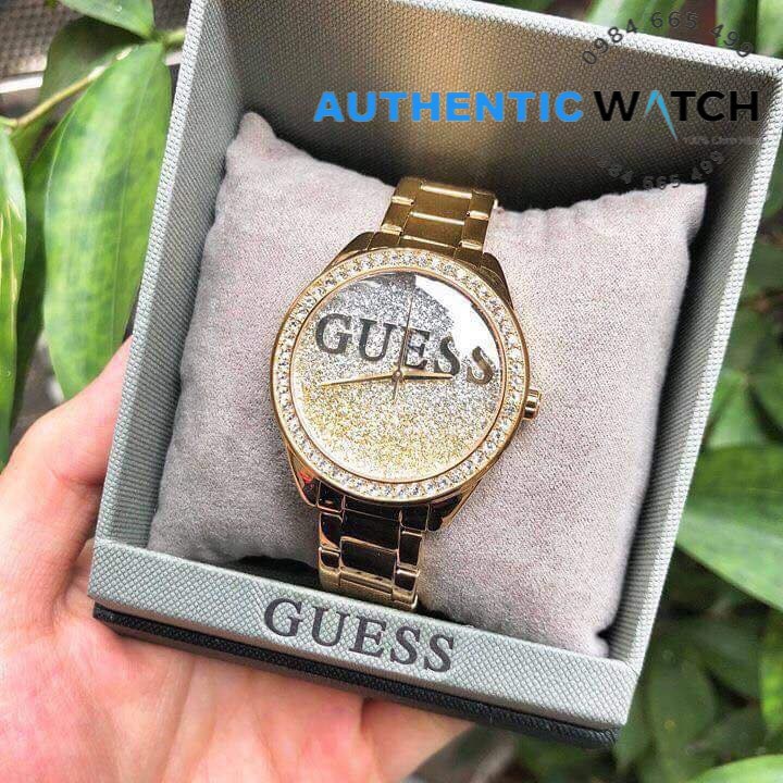 Đồng Hồ Nữ Guess Glitter Girl Gold and Silver Glitter W0987L2