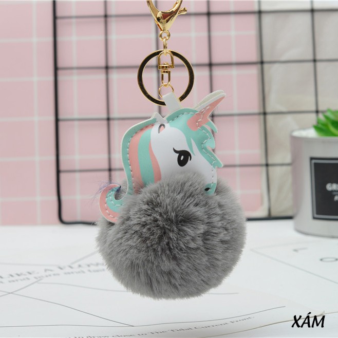 Móc Bông Treo Túi Xách Ngựa Unicorn Cute 8cm 633