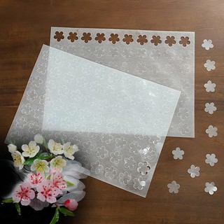 Bông quế hoa nhựa co nhiệt plastic shrink cắt sẵn làm thủ công handmade diy nguyên liệu làm trâm làm trang sức cổ trang